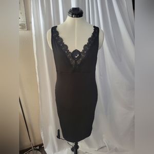 H&M women's tank dress with lace, black, size 12